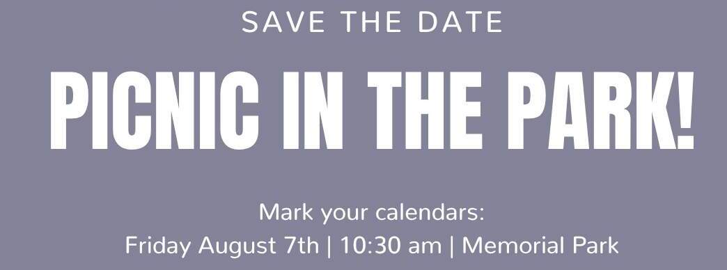 FREE!! Picnic in the Park: August 7th 2026 - Music, Toys & More!