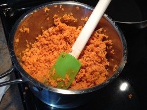 Add KELLOGG’S RICE KRISPIES cereal. Stir until well coated.