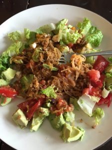 spaghetti squash taco salad