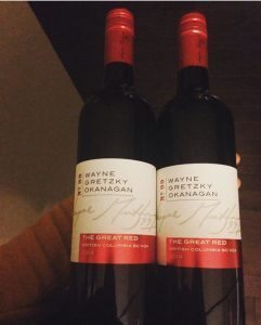two red wine bottles