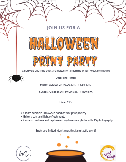 Halloween Print Party @ Friday Harbour Crock-a-Doodle- Friday October 24