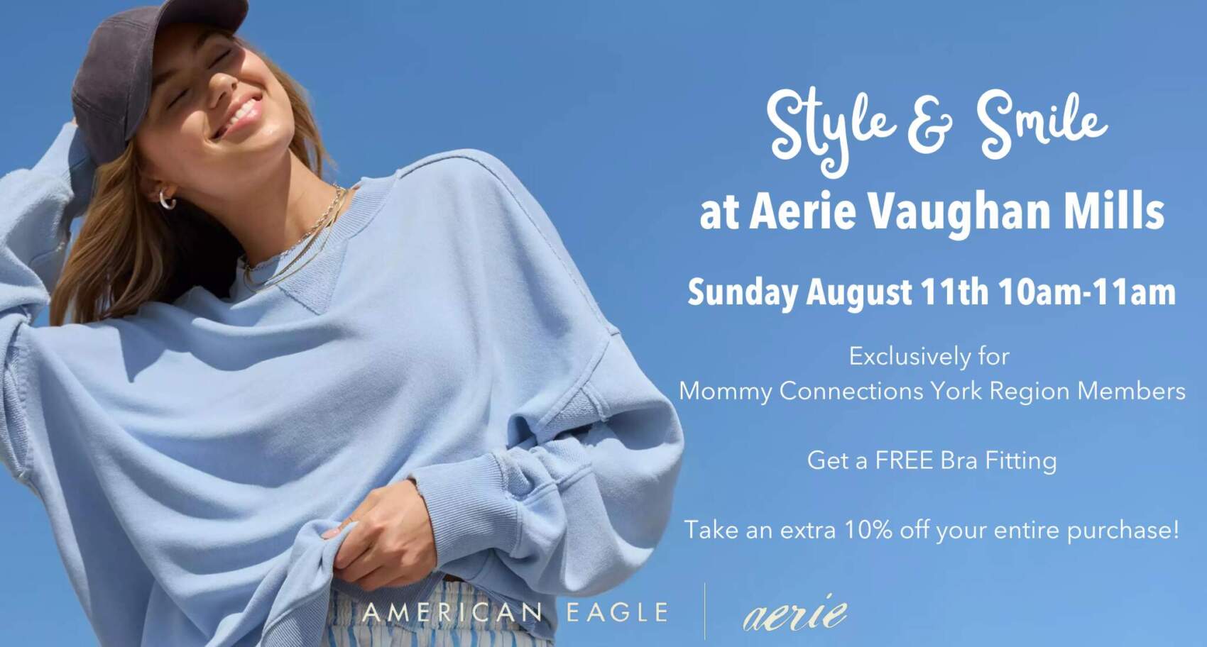Exclusive Mommy Connections Shopping Event at Aerie Vaughan Mills August 11 at 10AM